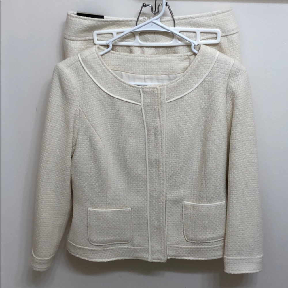 Banana Republic Skirt Suit Set, Cream, With Tags